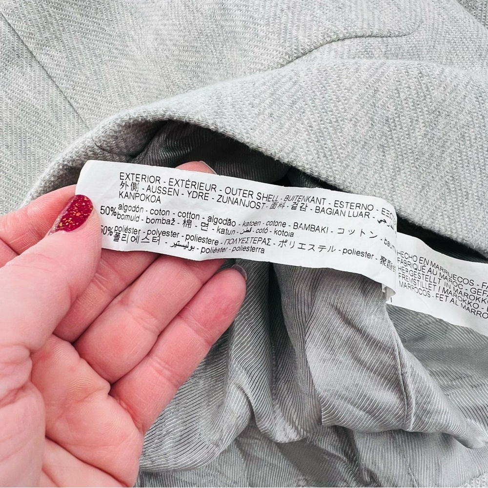 Zara Basic Longline Blazer Jacket Mid Length XS G… - image 5